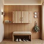 Ящик настенный, Липа, для бани и сауны, 295х395х800 мм, дерево