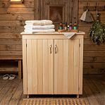 Комод большой, Липа, для бани и сауны, 450х850х930 мм, дерево