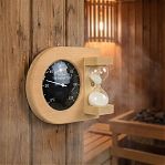 Термометр для бани и сауны 212F, T-33В, с песочными часами, канадский кедр