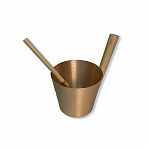 Набор 212F OXY-M Platina-2, шайка 5 л, черпак 0.2 л, алюминий, ручки из бамбука