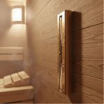 Часы песочные 212F SG-4 Gold, на 15 мин, белый песок, для бани и сауны, настенные, 67х300 мм, дерево