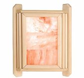 Абажур из гималайской соли 3 плитки, Липа, для бани и сауны, угловой