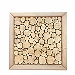 Панно Квадрат, Можжевельник, в рамке, для бани и сауны, 250х250 мм, дерево