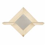 Зеркало ромб, Банная линия 12-580, Липа, для бани и сауны, 410х600 мм, дерево