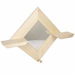 Зеркало ромб, Банная линия 12-580, Липа, для бани и сауны, 410х600 мм, дерево