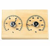 Станция банная Proffi Sauna PS0570 Прямоугольная, открытая, Береза, для бани и сауны, 2 стрелки, термометр, гигрометр