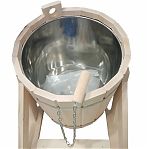 Ведро обливное R-SAUNA МД-65, объем 20 л, Дуб, вставка из нержавеющей стали, для бани и сауны, дерево
