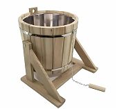 Ведро обливное R-SAUNA МД-65, объем 20 л, Дуб, вставка из нержавеющей стали, для бани и сауны, дерево