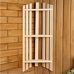 Полка для бани и сауны МП-56, угловая, 3 уровня, Липа, 160х250х780 мм, дерево 
