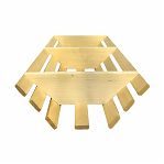 Полка для бани и сауны МП-56, угловая, 3 уровня, Липа, 160х250х780 мм, дерево 