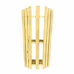 Полка для бани и сауны МП-56, угловая, 3 уровня, Липа, 160х250х780 мм, дерево 