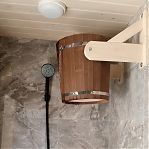 Ведро обливное, объем 20 л, Дуб, вставка из нержавеющей стали, для бани и сауны, дерево