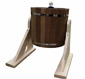 Ведро обливное, объем 20 л, Дуб, вставка из нержавеющей стали, для бани и сауны, дерево