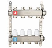 Коллектор Gappo G428.4 регулируемый с зап. клапаном 4-вых. x1"x3/4"