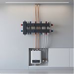 Коллектор котловой Essan ГРУ+КМГ 60-5ВУ, с гидрострелкой, 3 кронштейна