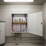 Шкаф распределительный Essan ШРН-4, для коллектора, наружный, 11-12 выход, 120х652х857 мм