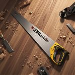 Ножовка по дереву Denzel 24147, 9 TPI, зуб 3D, двухкомпонентная рукоятка, 500 мм