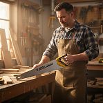 Ножовка по дереву Denzel 24147, 9 TPI, зуб 3D, двухкомпонентная рукоятка, 500 мм