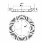 Прокладка для унитаза IDDIS резиновая, фигурная И-004В (1/200) 905RN640SK