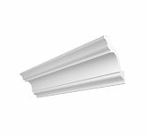 Плинтус потолочный Де Багет П 01, полистирол, белый, 110х110х2000 мм