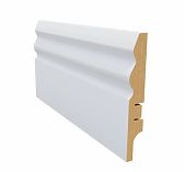 Плинтус белый МДФ AGIS Krispo КР-206-100 2400х100х16 мм