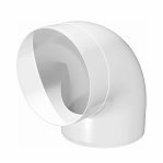 Колено круглое Era 15ККП, 90 градусов, d 150 мм, пластик, белый