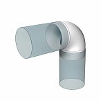 Колено круглое Era 15ККП, 90 градусов, d 150 мм, пластик, белый