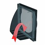 Выход стенной с обратным клапаном Era 1515К10ФВ, диаметр 100 мм,150х150 мм, серый, пластик