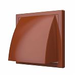 Выход стенной с обратным клапаном Era 1515К12,5ФВ, d 125 мм, 150х150 мм, терракотовый