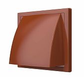 Выход стенной с обратным клапаном Era 1515К12,5ФВ, d 125 мм, 150х150 мм, терракотовый