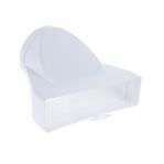 Соединитель эксцентриковый Era  620СП12,5КП плоского воздуховода 60х204 мм с круглым, диаметром 125 мм, пластик, белый