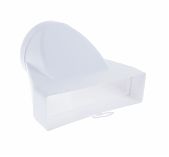 Соединитель эксцентриковый Era  620СП12,5КП плоского воздуховода 60х204 мм с круглым, диаметром 125 мм, пластик, белый