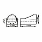 Соединитель эксцентриковый Era  620СП12,5КП плоского воздуховода 60х204 мм с круглым, диаметром 125 мм, пластик, белый