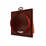 Выход стенной с обратным клапаном Era 1919К15.16ФВ, d150-160 мм, 190х190 мм, терракотовый, пластик