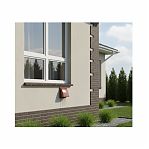 Выход стенной с обратным клапаном Era 1919К15.16ФВ, d150-160 мм, 190х190 мм, терракотовый, пластик