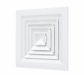 Диффузор Era С3030D4S, c четырехсторонним распределением воздуха, диаметр 145 мм, 295х295 мм, белый