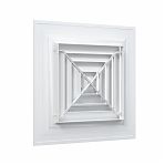 Диффузор Era С3030D4S, c четырехсторонним распределением воздуха, диаметр 145 мм, 295х295 мм, белый