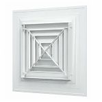 Диффузор Era С4545D4S, c четырехсторонним распределением воздуха, диаметр 295 мм, 445х445 мм, белый