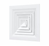 Диффузор Era С6060D4S, c четырехсторонним распределением воздуха, диаметр 445 мм, 595х595 мм, белый