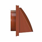 Выход стенной с обратным клапаном Era 1515К10ФВ, диаметр 100мм, 150х150 мм, терракотовый, пластик