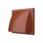 Выход стенной с обратным клапаном Era 1515К10ФВ, диаметр 100мм, 150х150 мм, терракотовый, пластик