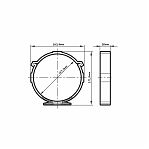 Держатель круглого канала Era 16ДКП, диаметр 160 мм, 20х169.4х171.9 мм, пластик, белый