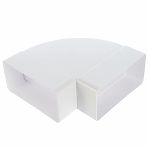 Колено горизонтальное Era, 90 градусов, 60х162 мм, пластик, прямоугольное, 612КГП