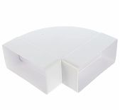 Колено горизонтальное Era, 90 градусов, 60х162 мм, пластик, прямоугольное, 612КГП