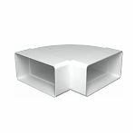 Колено горизонтальное Era, 90 градусов, 60х162 мм, пластик, прямоугольное, 612КГП