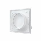 Выход стенной с обратным клапаном Era 1515К10ФВ, диаметр 100 мм, 150х150 мм, белый, пластик