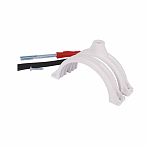 Хомут пластиковый Sinikon KPP.110.K.D, со шпилькой и дюбелем, белый, диаметр 110 мм