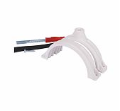 Хомут пластиковый Sinikon KPP.110.K.D, со шпилькой и дюбелем, белый, диаметр 110 мм