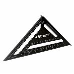 Угольник Sturm Свенсона 2020-07-300, 300 мм, алюминиевый сплав, черная оксидация, белая шкала