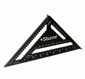 Угольник Sturm Свенсона 2020-07-300, 300 мм, алюминиевый сплав, черная оксидация, белая шкала